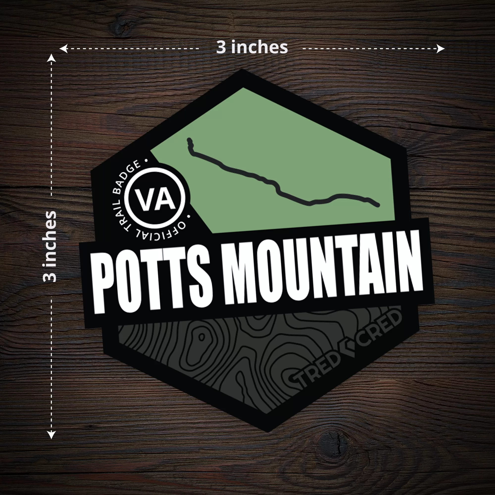 Sticker: Potts Mountain Trail - Image 3