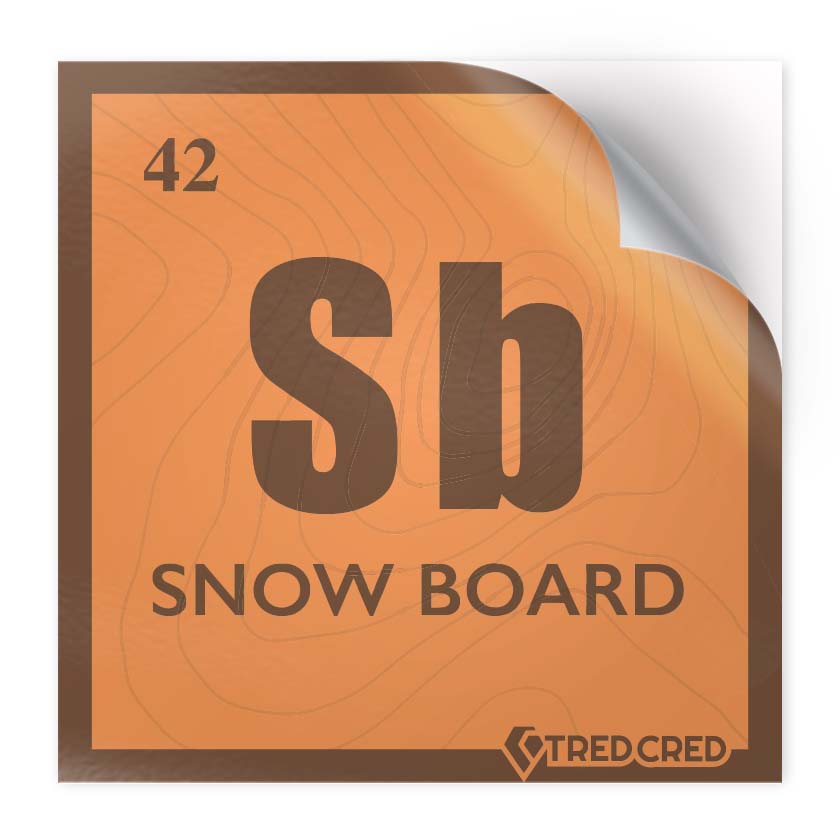 Sticker: Snow Board Periodic Table