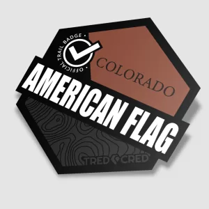 Sticker: American Flag Mountain